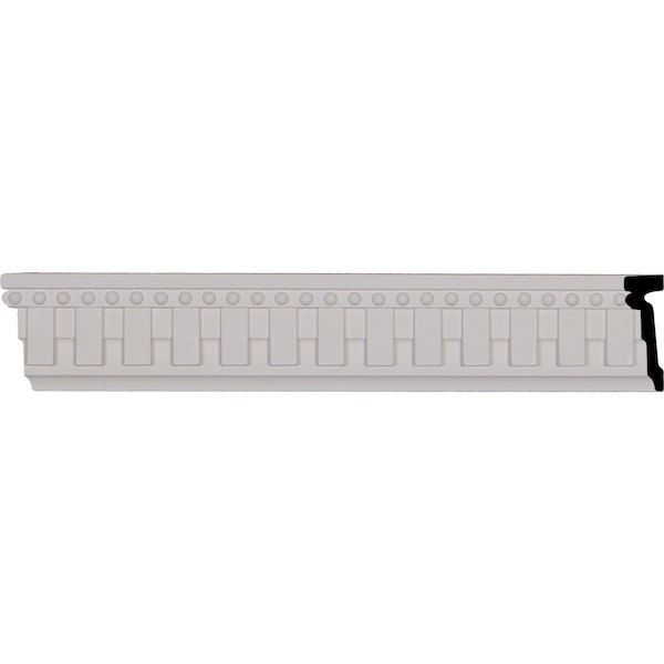 Ekena Millwork 3 1/8"H x 1"P x 94 1/2"L, (1 1/4" Repeat), Kepler Dentil with Bead Chair Rail CHA03X01KP - main